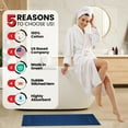 thumbnail image 2 of Premium Cotton Banded Navy Blue Bath Mats Pack of 2, 22x34 inches [Not a Bathroom Rug] - Infinitee Xclusives, 2 of 11