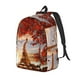 thumbnail image 1 of Disketp Eiffel Tower Mochila de Lona Estampada, Mochila Escolar de Viaje Ligera para Estudiantes y Portátil-Small, 1 of 4