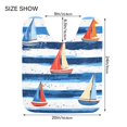 thumbnail image 5 of Yayeee Bath Rug for Bathroom Floor Non Slip Rectangle Fluffy Soft Absorbent Mat, 16"x24", Blue Sailboats, 5 of 7