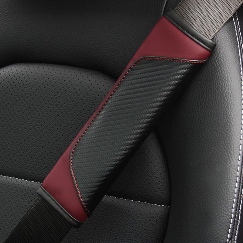 8X-SPEED For Axela Car Seat Belt Shoulder Pads PU Safety Seatbelt Strap Covers Soft Comfort Non-slip 2Pcs Blue 