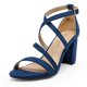 thumbnail image 1 of Sandalia DREAM PAIRS MADISON Tacón Grueso de Gamuza Azul Marino 7.5 cm, 1 of 7