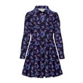 thumbnail image 4 of DISNIMO Purple Butterfly Dress for Girls 3-4 Years Girl Dress Long Sleeve Dresses Girl Collared Dress Kids Skater Dresses Girls Button Down Midi Dress Children Sundress Girls Dress Outfits Girls, 4 of 7