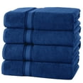Addy Home Fashions Zero Twist 4 Piece Bath Towel Set Navy