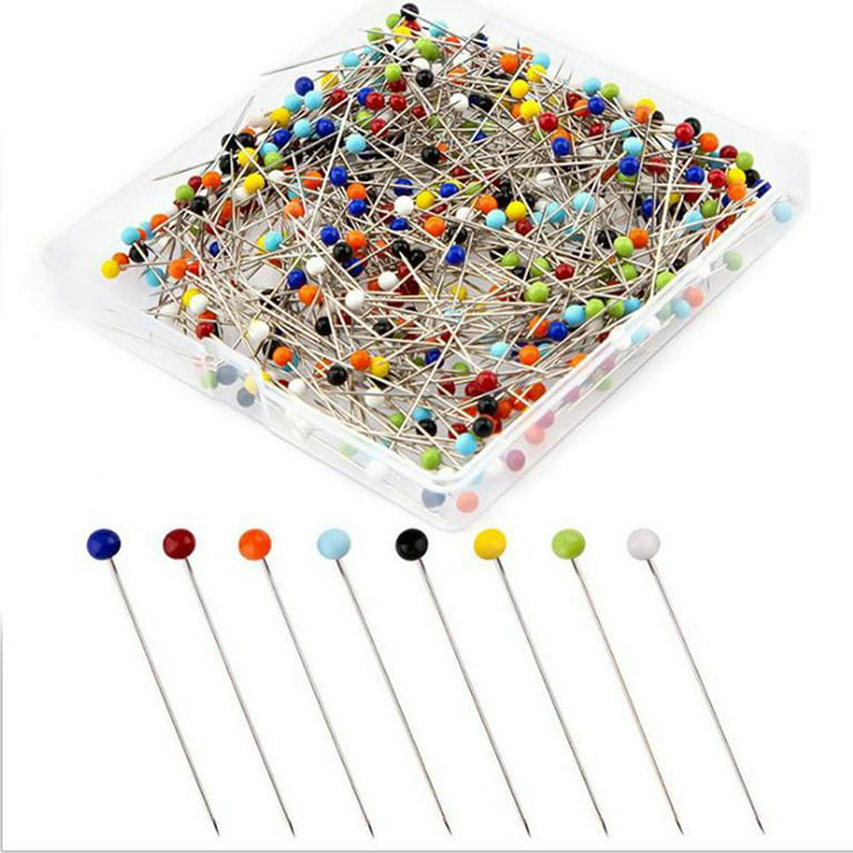 Sewing Pins, 100pcs Straight Pins Golden Pearlized Ball Head Pins Straight  Pin for Fabric Straight Quilting Pin with Plastic Box for DIY Sewing Craft