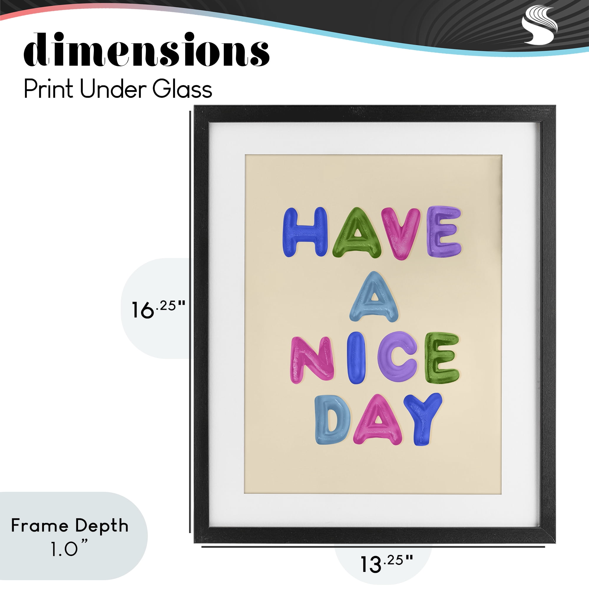 Stupell Industries Have a Nice Day Gummies Black Framed Print Under Glass, design by LISH Creative