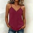 thumbnail image 2 of Loopsun Women Summer Tank Top V Neck Sleeveless Adjustable Strap Lace Camisoles, 2 of 5