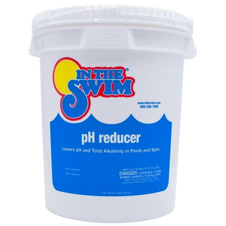 In The Swim pH Reducer For Swimming Pools - Lowers Total Alkalinity and pH Levels - Prevents Cloudy Water. Maintains Water Balance - 90% Sodium Bisulfate - 50 Pounds Y7135
