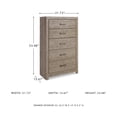 thumbnail image 4 of Signature Design by Ashley Culverbach 5 Drawer Chest in Gray, 4 of 15