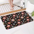 thumbnail image 4 of Pioneer Flower Floral Print Pattern Bathroom Rugs Mat, Non Slip Microfiber Bathroom Rug with Rubber Backing, Soft Mats for Bathroom Floor Tub Shower, 17"x30", 4 of 5