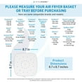 thumbnail image 3 of Air Fryer Paper Liners Compatible with , , Bella, , Habor, BCP, Caynel, Innsky, Omorc, Yedi, , Cooks Essentials +More | Parchment 100 Sheets, 3 of 4