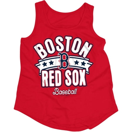 MLB Boston Red Sox Girls Short Sleeve Team Color Graphic