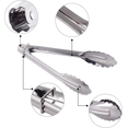 thumbnail image 2 of Mini Stainless Steel Serving Tongs Small Tongs (7-inch 3 Pcs), 2 of 5