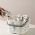 thumbnail image 3 of KMMYS Portable Bathroom Storage Basket with Drainage Holes, Thick Plastic Material, Multifunctional, with Handles for Easy Carrying, Ideal for Shower Products, Towels, and Miscellaneous Storage, 3 of 6