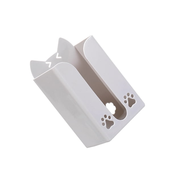 Billuyoard Caja de pañuelos de gato de dibujos animados, cajas de papel, soporte de pared, servilleta, apertura grande para cocina, baño, Almacenamiento y organización del hogar Gris