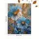 thumbnail image 3 of QISVANSET Blue Floral Opulent Canvas Wall Art 15.75x11.81 Inches, 3 of 5