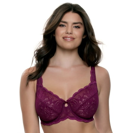 

Felina | Peridot Unlined Bra | Everyday Lace (Black Lily 38H)