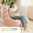 thumbnail image 2 of Homall Teddy Plush Lounge Sofa and Bean Bag chair, Adult Comfortable Pure Sponge Filled Lounge Chair, Suitable for Living Room and Bedroom, Pink, 2 of 8