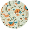 thumbnail image 5 of SAFAVIEH Blossom Megan Flower and Birds Wool Area Rug, Sage/Multi, 8' x 8' Square, 5 of 10