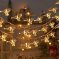thumbnail image 3 of Guirnalda de luces LED navideñas de 1,5/3 m con forma de copo de nieve y estrellas, adorno para árbol de Navidad, decoración navideña para el hogar 2024, 3 of 5