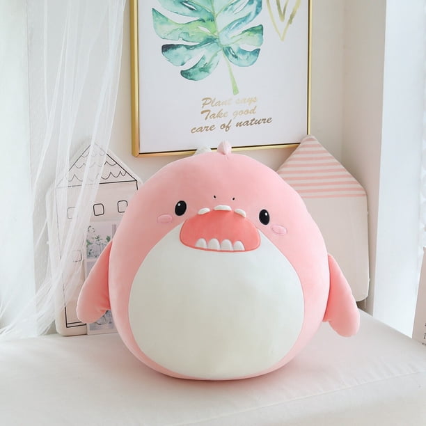 2022 New Q Version Shark Plush Toy / Creative Cute Fat Shark Doll / Children's Birthday Giftpink50cm Deng Xun unisex
