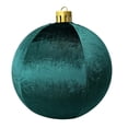 thumbnail image 2 of Clearance Large Velvet Christmas Ornament Ball, 24 Inch Inflatable PVC Xmas Decoration Ball with Gold Cap, Oversized Holiday Decor for Christmas Indoor Outdoor Party Display, 2 of 6