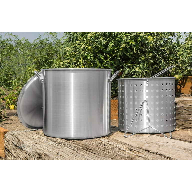 Pot Stainless Steel 42 Quart with Strainer Basket StockPot