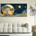 thumbnail image 5 of Oversized Canvas Wall Art Tree of Life with Sun and Moon, Blue Abstract Nature Paintings, Modern Canvas Prints for Living Room Bedroom Home Decoration, 5 of 7