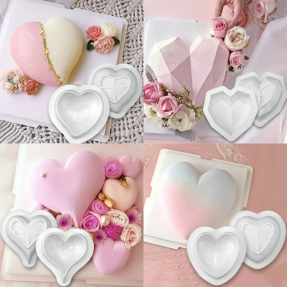 Romantic Heart-Shaped Non-Stick Decorative Candy Mold, Dessert Mold Baking Tools