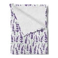 thumbnail image 2 of Lavender Soft Flannel Fleece Blanket, Pattern with Blossoming Herbs Organic Fresh Field Aromatherapy Theme, Cozy Plush for Indoor and Outdoor Use, 60" x 80", Violet Green and White, by Ambesonne, 2 of 5