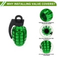 thumbnail image 6 of Unique Bargains 4 Pcs Tire Valve Stem Caps Decorative Grenade Shape Tyre Valve Dust Covers Aluminum Alloy Plastic  Green 36.5mm, 6 of 7