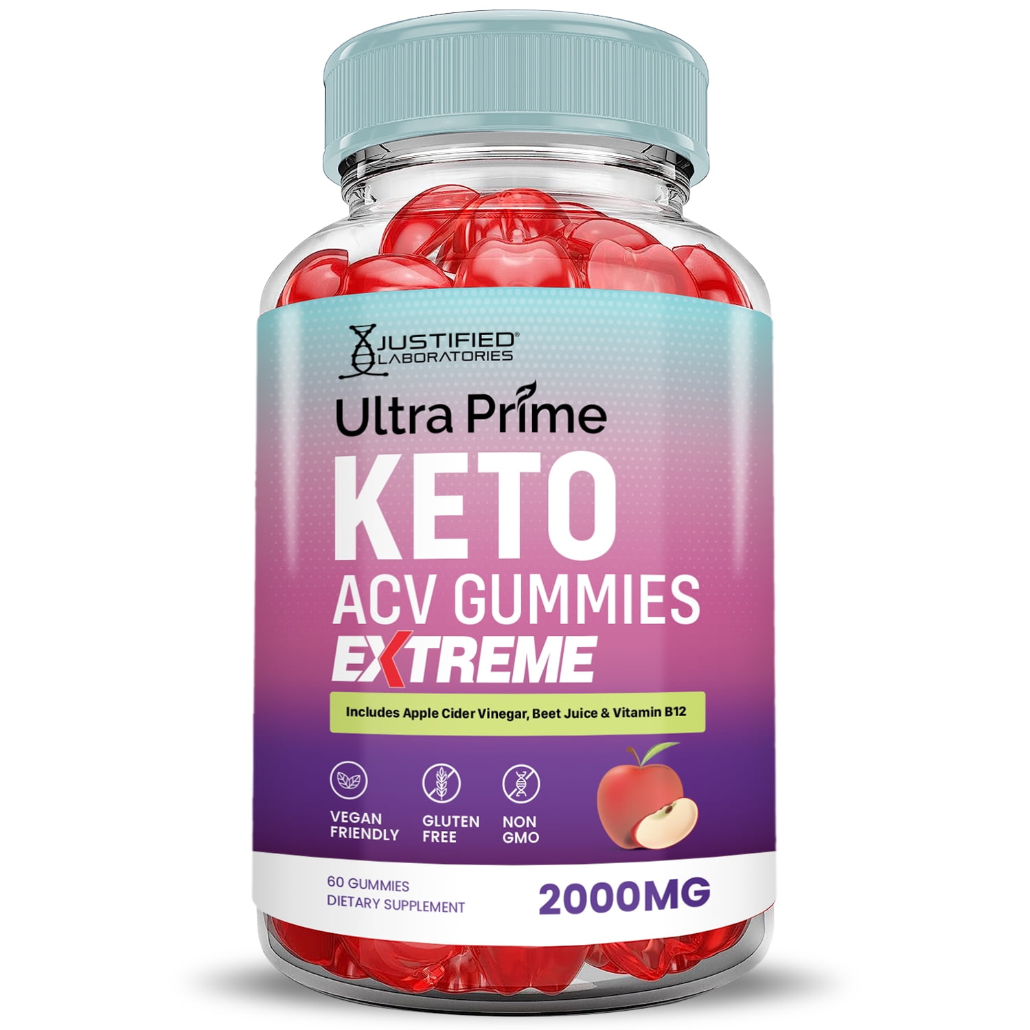 Ultra Prime Keto Extreme ACV Gummies 2000mg Dietary Supplement 60 Gummys
