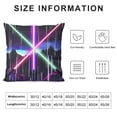 thumbnail image 5 of Qinduosi Pillow Case Cover, Soft Square Pillow Cover Single ,Pink Green Neon Cool Design Decorative Throw Couch Sofa Pillow Cover,Double Sides Print White, 5 of 5