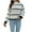 White, variant on HAiming Womens Striped Sweater Turtleneck Long Sleeve Pullover Ribbed Knit Shirts Trendy Loose Casual Sweaters