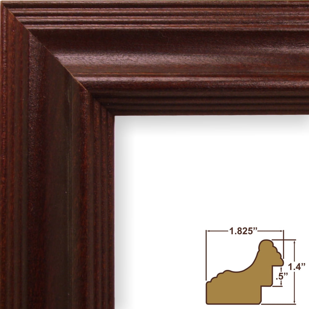 15" Sizes Simple Hardwood Picture Frame Craig Frames Economy Black 
