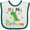 White and Green, variant on Inktastic Dinosaur Birthday Party Boys or Girls Baby Bib