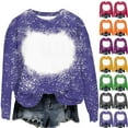 thumbnail image 2 of ShiShine Comfy Sweatshirts for Women Loose Fit Long Sleeve Bleached Shirts Casual Top Clothes, 2 of 4