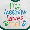thumbnail image 4 of Inktastic Me Meemaw Loves Me Cute Boys or Girls Baby Bib, 4 of 4