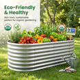 thumbnail image 6 of Galvanized Raised Garden Beds Outdoor 1 Pack 8×4×2ft UNTIMATY Metal Raised Garden Bed for Gardening Gifts, Galvanized Steel Planter Box for Vegetables, Silver, 6 of 7