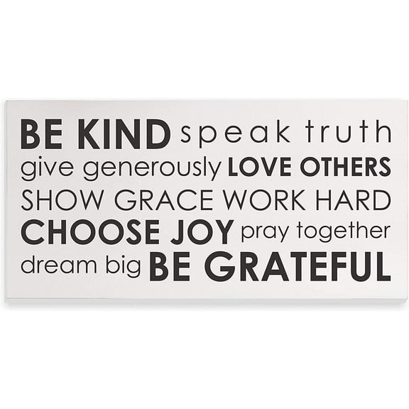 Be Kind Speak Truth Rustic Wood Wall Sign 9x18