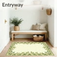 thumbnail image 3 of ODIKA 5' x 7' Machine Washable Non-Slip Area Rug, Traditional Leaf High Traffic Rug, Beige, 60320, 3 of 7