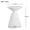 White Marble 71W, variant on Retro Woven Rope Side Table for Small Spaces - MGO Outdoor End Table with Fan Base, Light Gray & Brown, 14x14x16.93 Inch