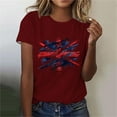 thumbnail image 2 of WREESH Womens British Flag T-Shirt UK Gym Casual Short Sleeve Summer Tee Lightweight Top, 2 of 5