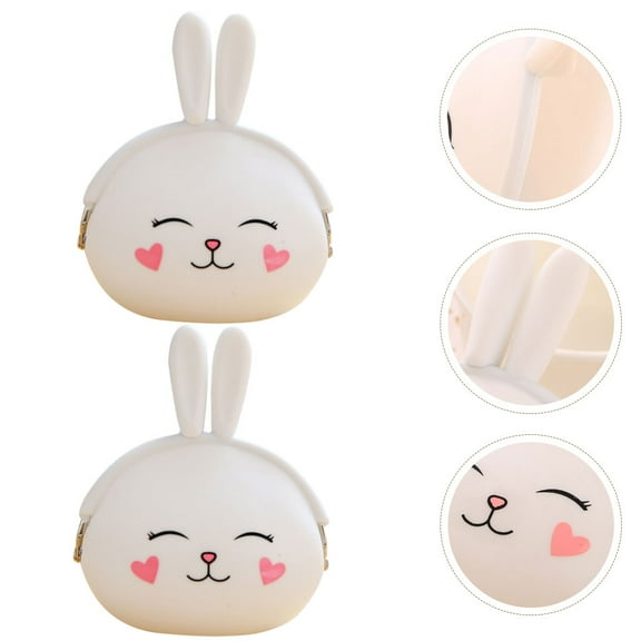 HAKIDZEL Bunny Coin Purse for Small Items Container Outdoor 2Pcs
