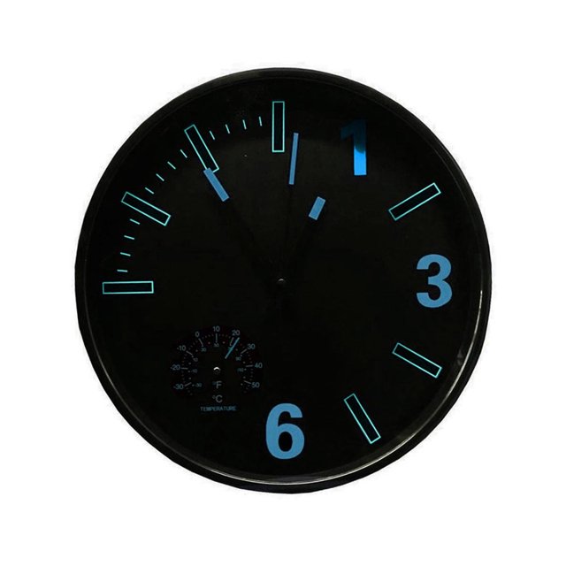 Reloj de Pared Artkids Redondo Con Termómetro Números azules