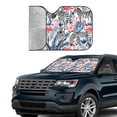 thumbnail image 4 of Bingfone Flamingo And Zebra Car Windshield Sun Shade Protector Keep Your Vehicle Cool Sun Shield Visor Cover Foldable for Car Truck SUV-Small, 4 of 8