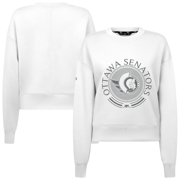 Women's Levelwear White Ottawa Senators Slate & Snow Sponge Tri-Blend Sweatshirt