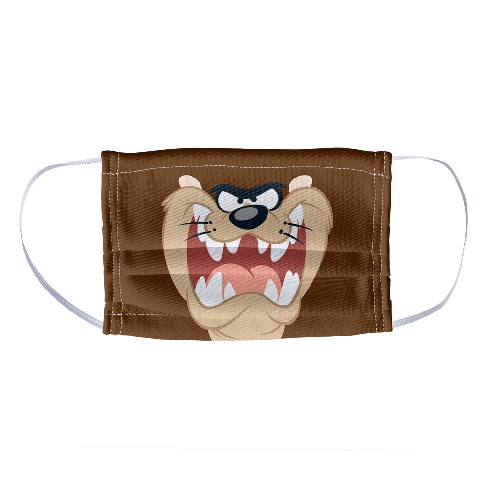 Looney Tunes Taz Face 1-Ply Reusable Face Mask Covering, Kids