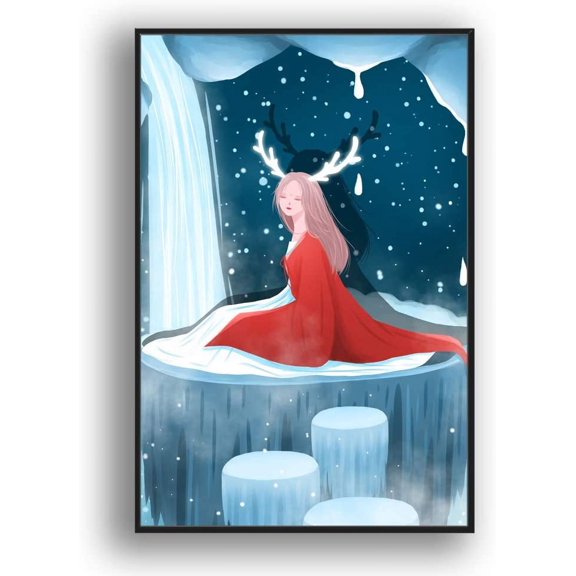 IDEA4WALL Framed Canvas Wall Art for Living Room, Bedroom Flow in The Dream Canvas Prints for Modern Home Decoration Ready to Hang
