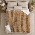 thumbnail image 5 of Aged gray brown wood plank print Flannel Blanket warm rustic cabin artwork Home Decor for couch bedroom den reading chair, Housewarming Gift for adults and hosts, 5 of 9