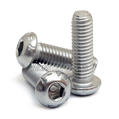 50-200pcs M4 304 Stainless Steel Button Head Hex Socket Cap Screw Bolt ISO7380